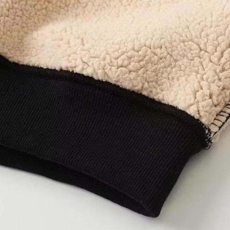 Men's Fleece Hoodie Sherpa Fleece Hoodie Apricot Black Orange Brown Green Hooded Plain Letter Graphic Prints Drawstring Casual Daily Going out Polyester Streetwear Casual Fall & Winter Clothing4