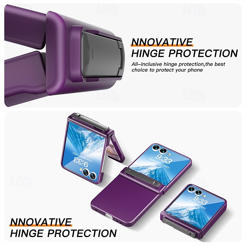 Phone Case For Samsung Galaxy Z Flip 7 Z Flip 6 Back Cover with Stand Holder Support Wireless Charging Shockproof PC2