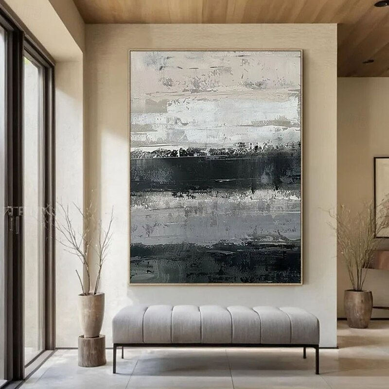 Handmade 3D Abstract Oil Painting Abstract Composition with Vibrant Colors Rich Textures Impasto Technique Layered Brushstrokes for Modern Home Decor4