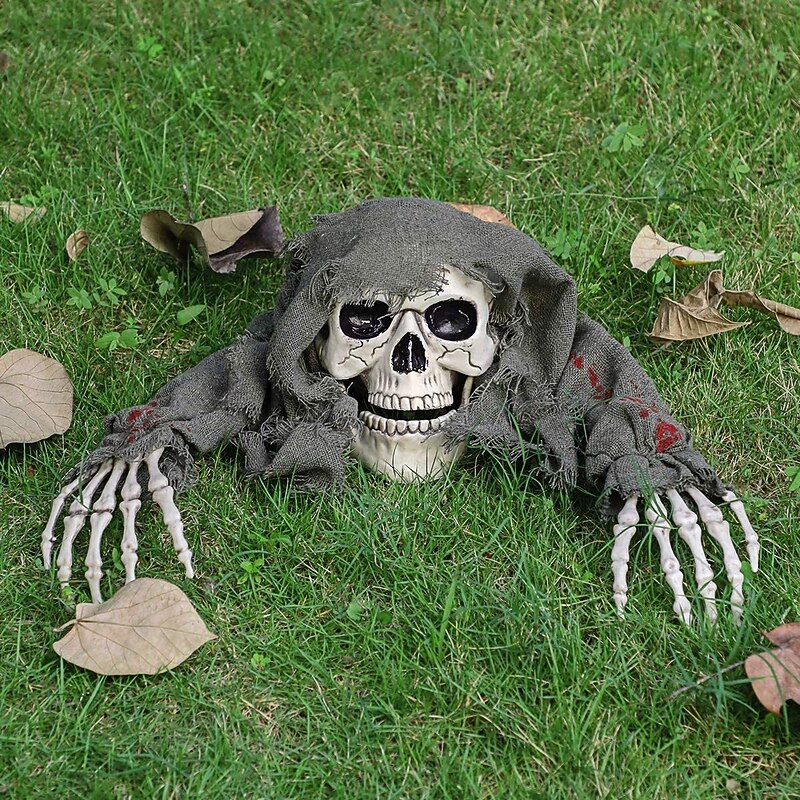 Halloween Skull Decoration Arms Stakes for Indoor and Outdoor Garden Skull and Skeleton Lawn Graveyard for Halloween Decoration4