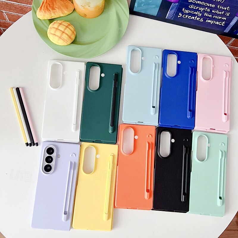 Phone Case For Samsung Galaxy Z Fold 7 Z Fold 6 Z Fold 5 Z Fold 4 Back Cover Shockproof Retro Silicone