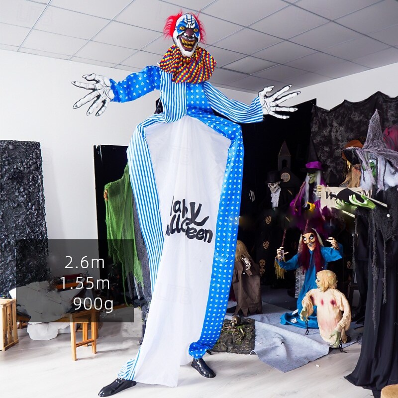 Halloween New Clown Door Curtain Hanging Decoration Amusement Park Outdoor Large Electric Sound-activated Sensory Prop2