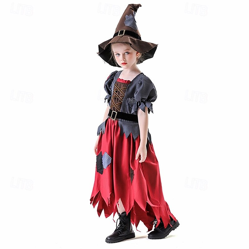 Cosplay Halloween Masquerade Halloween Kid's Girls' Halloween Children's Day Performance Halloween Easy Halloween Costumes Dress Up4