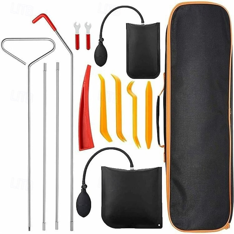 Terminatey Car Tool Kit Dent Repair Door Maintenance Tools Stainless Steel Rods Interior Trim Removal Pry Wedges Installation Positioning Automotive Repair Accessory Set
