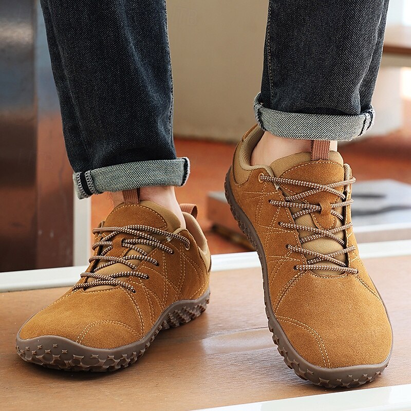 Men's Brown Casual Sneakers with Non-Slip Sole – Comfortable Outdoor Sport Shoes for Walking, Hiking and Daily Wear3