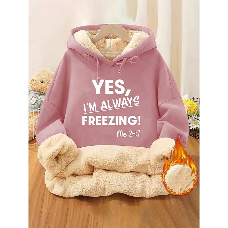 Women's Hoodies Graphic Letter Casual Long Sleeve Hooded Regular Tops Street Dailywear Print Black Pink Red Green Light Grey Fall Winter3