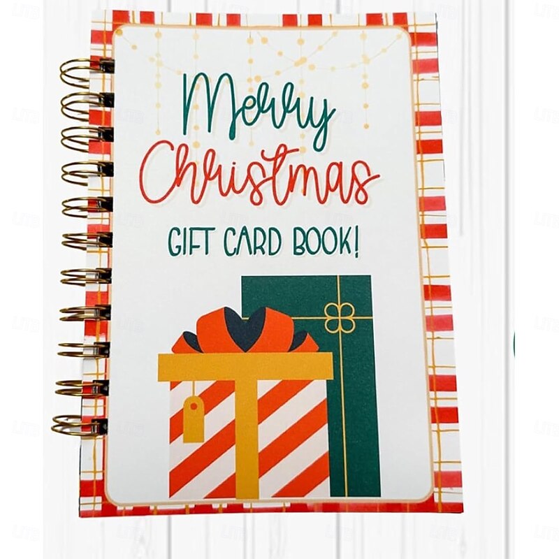 Christmas College Survival Gift Card Book, 33-Page 31 Gift Card Spiral Bound Memory Book for Students, Graduation or Holiday Gift (Gift Cards Not Included)