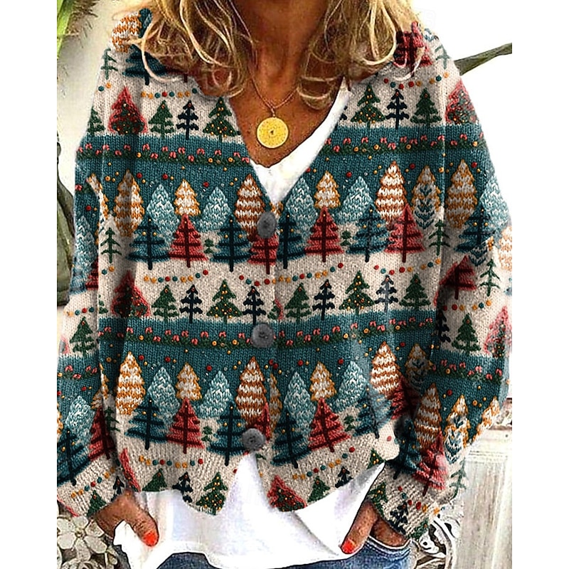 Women's Coat Casual Jacket Warm Comfortable Print Fashion Modern Casual Floral Going out Weekend Single Breasted Regular V Neck Regular Fit Long Sleeve Outerwear Yellow Pink Dark Pink Fall Winter2