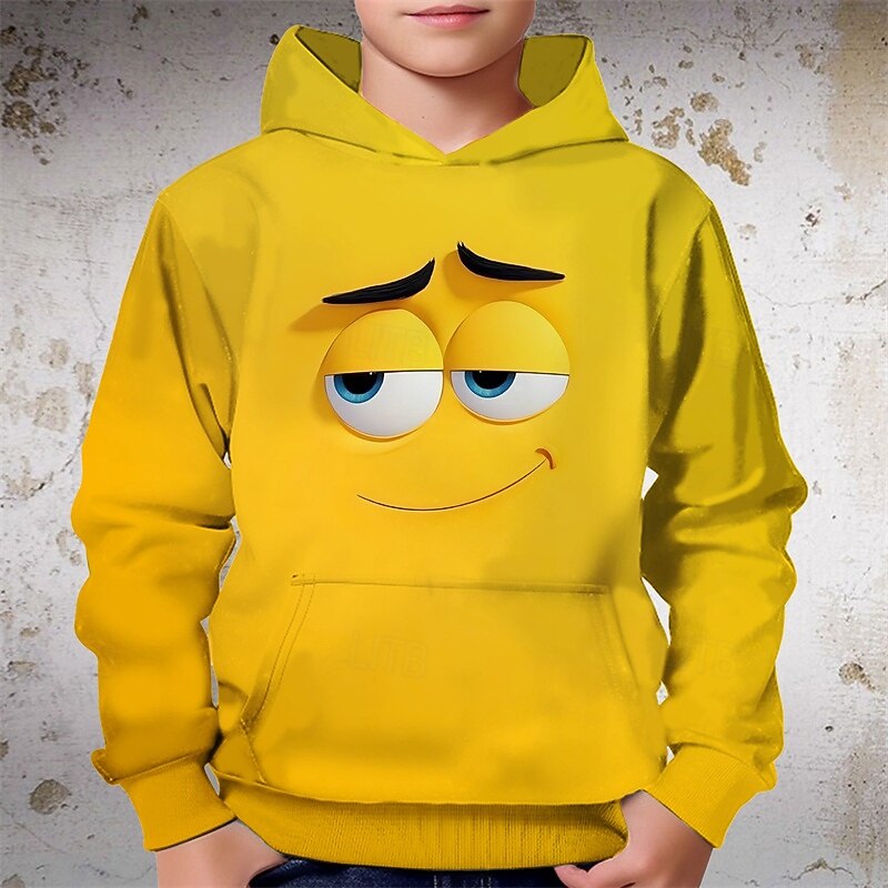 Boys' 3D Graphic Cartoon Hoodie Long Sleeve Spring Fall Fashion Streetwear Kids 4-12 Years Hooded Outdoor Casual Daily Regular Fit4