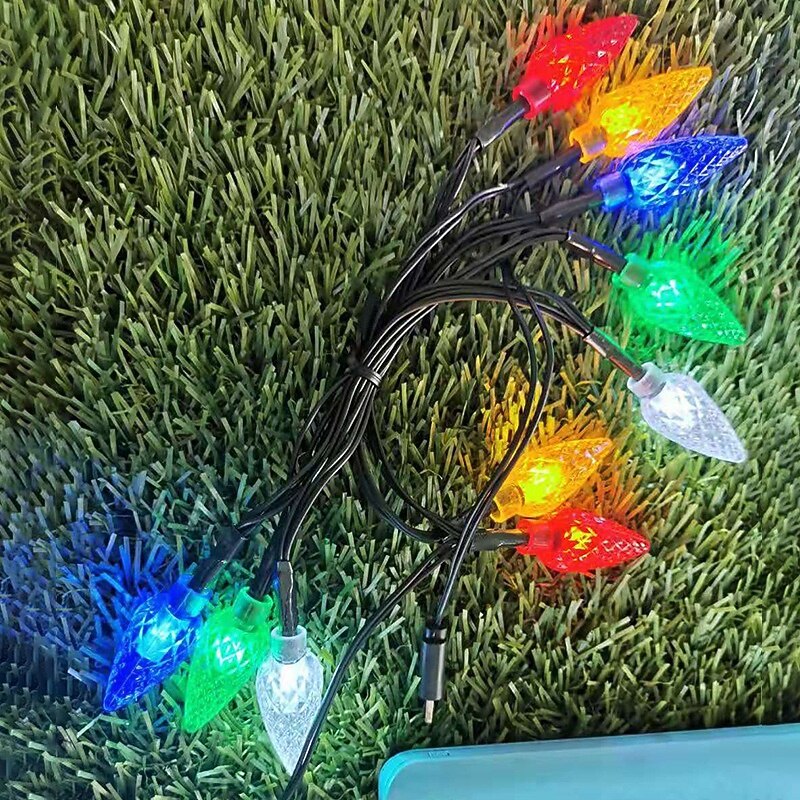 LED Christmas Lights Phone Charging Cable, USB Type-C Festive Light Phone Charging Cable, LED Light Bulb Cord4