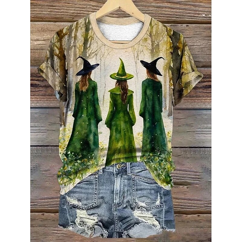 Halloween Women's Every Child Matters T Shirt Graphic Letter Vintage Stylish Classic Short Sleeve Crew Neck Regular Tops Daily Weekend Print Black and White Black White Orange Summer Spring