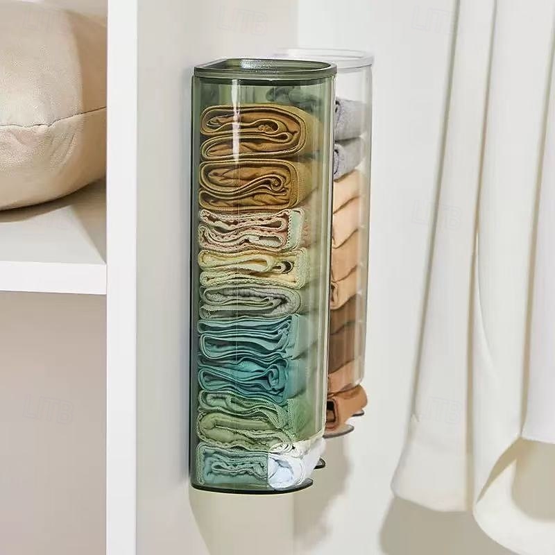 Wall-Mounted No-Drill Storage Box, Transparent Hanging Organizer for Bras, Socks, and Underwear, Closet Storage and Wardrobe Organization4