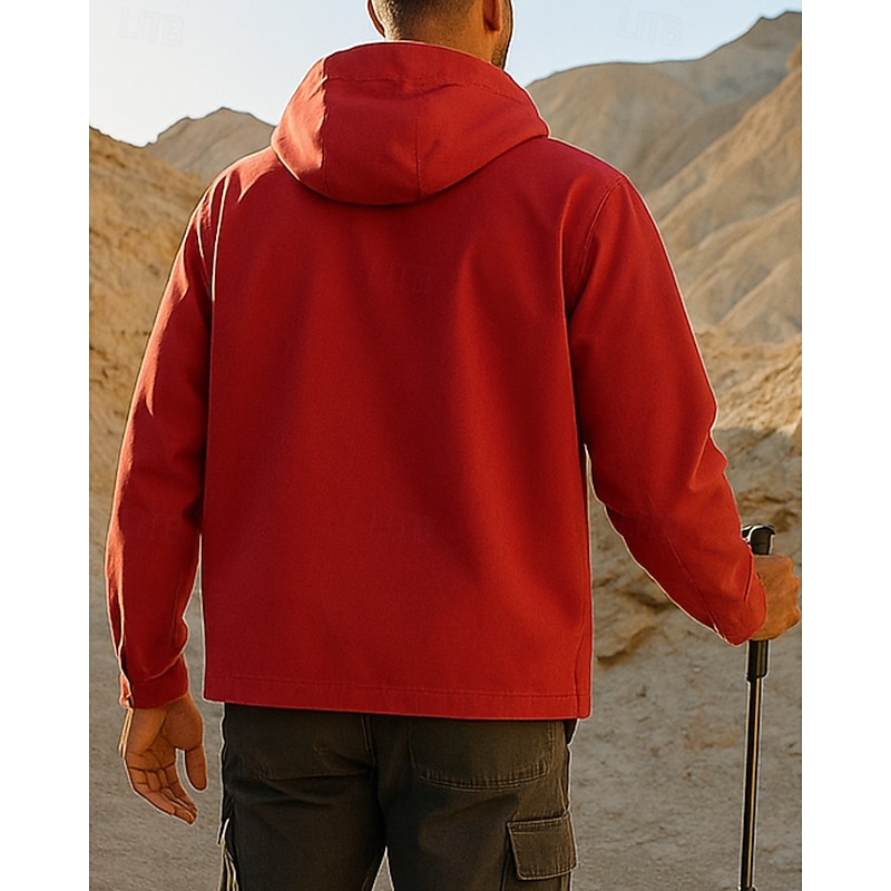 Men's Outdoor Jacket Hiking Jacket Outdoor Waterproof Windproof Hiking Outfits Hiking Clothes Spring Autumn / Fall Jacket Hunting Climbing Running Solid Color Dark Grey Black White2