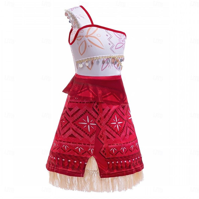 Moana Princess Moana Dress Necklace Costume Halloween Dress Cosplay Costume  Movie TV Theme Costumes Movie Cosplay for Girls' Kid's Carnival Children's Day  World Book Day Party Birthday Beach3