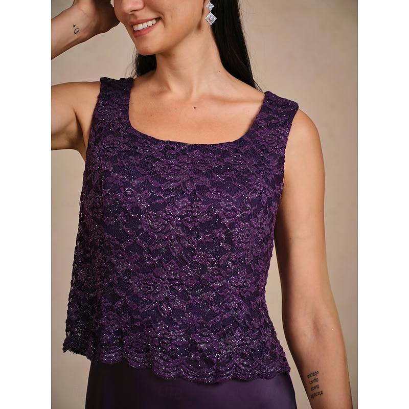 Women's Maxi Dress Sheath Dress Elegant Party Birthday Floral Sleeveless Crew Neck Eggplant Summer Spring Fall Winter3