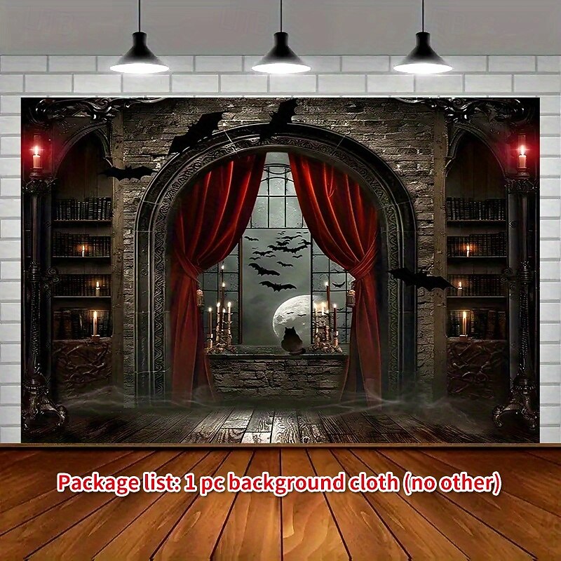 Halloween Tapestry Vampire Backdrop Wall Tapestries Skeleton Modern Decorations Wall Door Background For Bedroom3