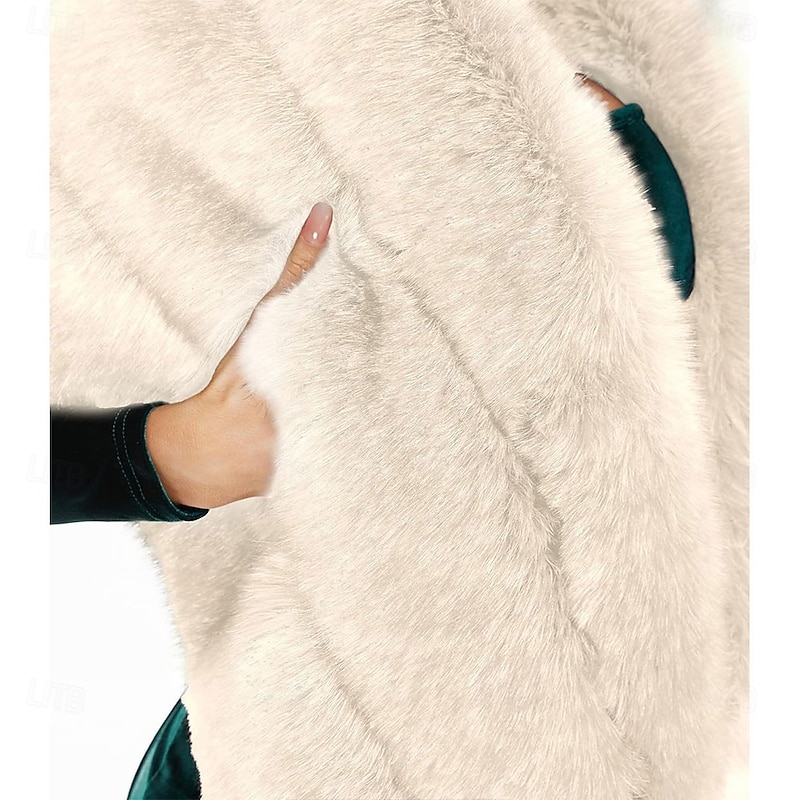 Women's Faux Fur Shawl Luxury Fur Shawls and Wraps for Evening Dresses Bridal Faux Fur Wrap for Bride and Bridesmaid4