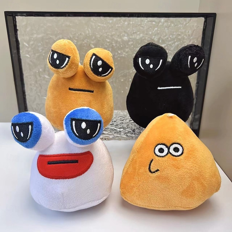 Crazy Alien Pet Plush POU Plush Cute Decorative Pendant Triangle Plush Pendant