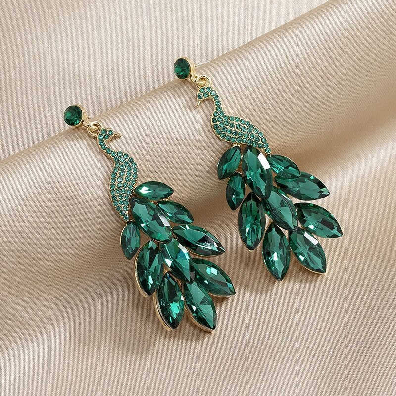 Hoop Earrings Vintage Style Pear Cut Drop Vintage Fashion Statement Earrings Jewelry Dark Pink / Turquoise / Light Pink For Wedding Party Holiday 1 Pair - Main Image