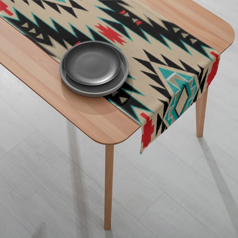 Colorful Checkered Table Runner - Digital Printed Rectangular Tablecloth 33x180cm for Restaurant & Banquet Decor3