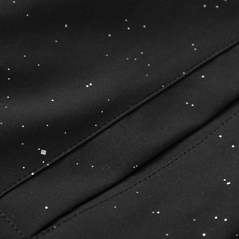 Men's Jacket Casual Jacket Outdoor Vacation Warm Zipper Pocket Fall Winter Plain Fashion Streetwear Standing Collar Regular Black Jacket4