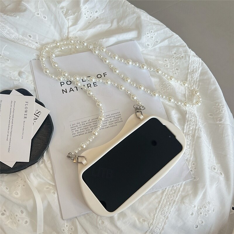 Phone Case For iPhone 16 Pro Max Plus 15 14 Pro Max Plus 13 Pro Max Back Cover with Lanyard Shockproof Bow tie Silicone4