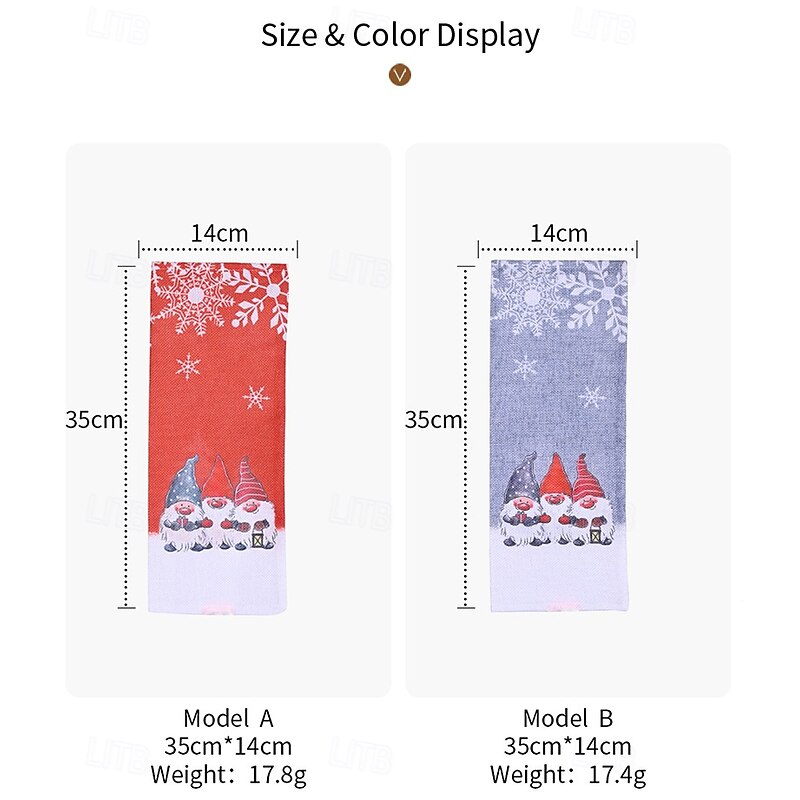 2pcs Christmas Gnome Wine Bottle Covers, Rudolf and Forest Elder Snowflake Design Wine Bottle Bags, Festive Holiday Wine Bottle Sleeves2