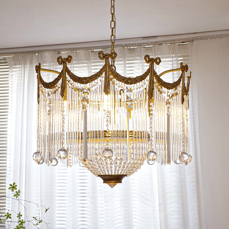 Vintage Palace Gold 50cm Crystal Chandelier Copper Crystal3
