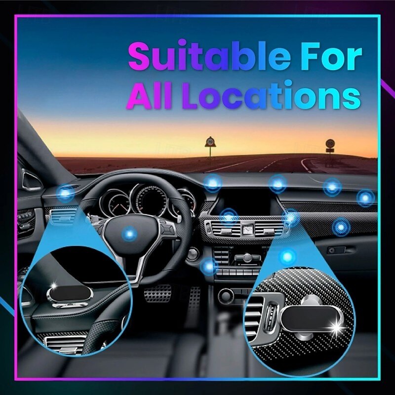 Ultra Magnetic Flex Car Phone Holder Strong Vacuum Suction Adjustable Dashboard Mount Foldable Magnetic Cellphone Holder For Cars Universal GPS Navigation Stand3