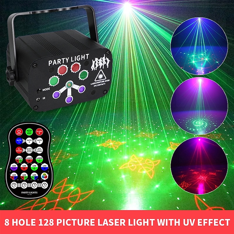 Party Lights Dj Disco Ball Light with Pattern Projection and Sound Activated RGB Colored Strobe Stage Lighting for Parties Indoor Dance Birthday Rave Bar Karaoke Christmas Wedding Show Club2