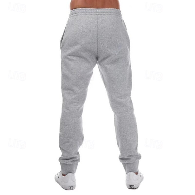 Men's Sweatpants Joggers Trousers Drawstring Pocket Elastic Waist Plain Comfort Sports Outdoor Daily Fashion Casual Black White Micro-elastic4