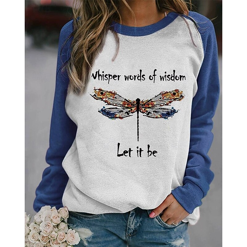 Women's Hoodies Graphic Animal Streetwear Casual Long Sleeve Round Neck Regular Tops Street Holiday Print Black White Blue Orange Green Fall Winter4