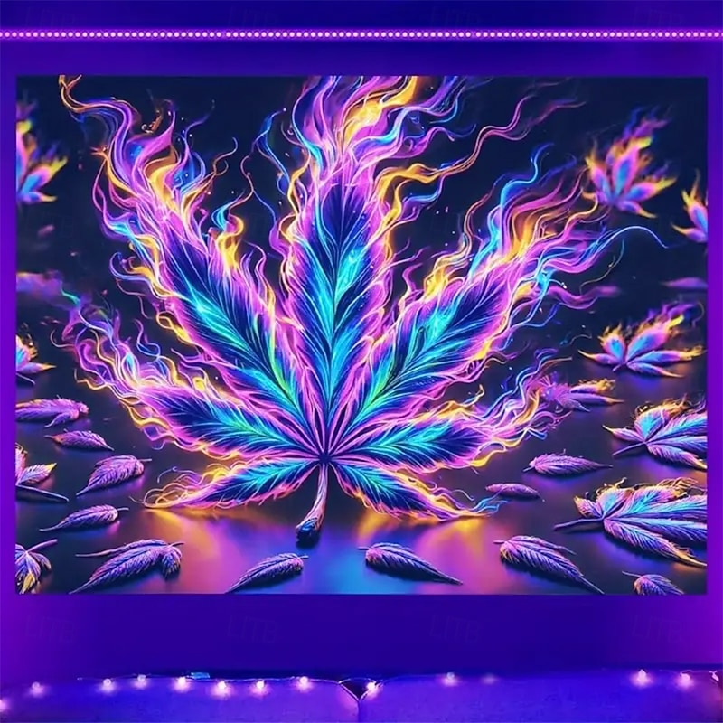Tapestry Blanket Wall Hangings Weed Leaf Psychedelic Mystic Bedroom Living Room Dorm Home Decor