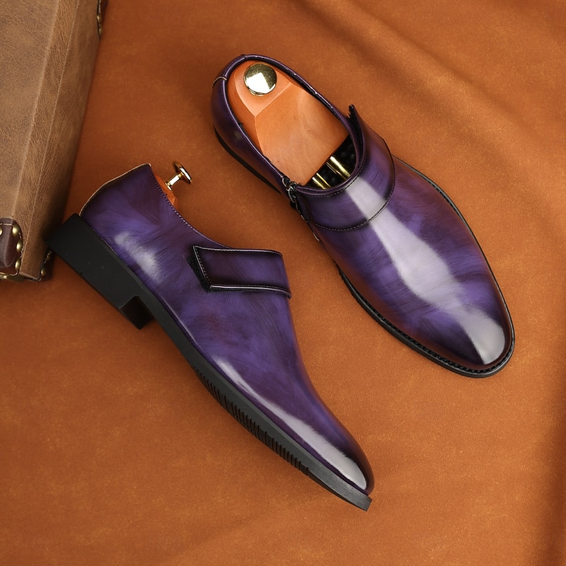 Men's Brown Leather Loafers Slip-On Dress Shoes Business Casual Formal Office Wear4