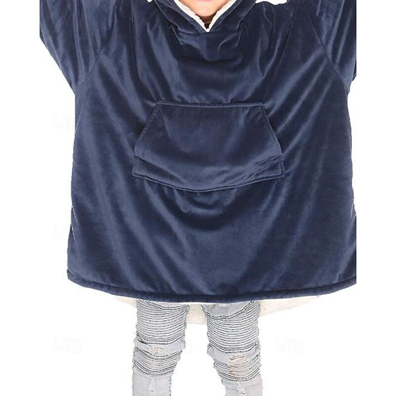 Kids Girls' Hoodie Solid Color Long Sleeve Pocket Winter Streetwear Daily Polyester Casual Tailored Fit3