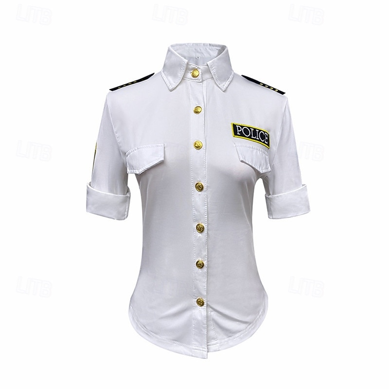 Police Halloween Masquerade Halloween Adults' Women's Halloween Halloween Party / Cocktail Easy Halloween Costumes Dress Up3