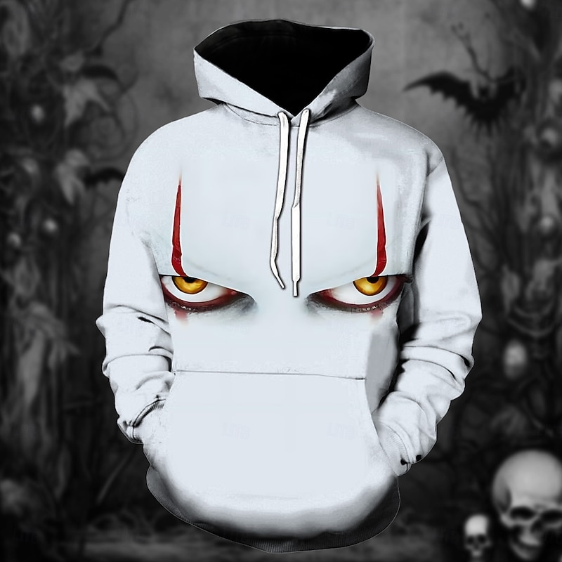 It Pennywise Hoodie Pullover Character Graphic For Men's Women's Unisex Adults' Halloween Carnival 3D Print Performance Party