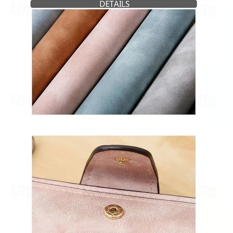 Handmade Multiple Slots Women Wallets Stylish Korean Three Fold Ladies Purse Large Capacity Multi Card Holder Fashionable Two Tone Textured Leather Wallet Gift2