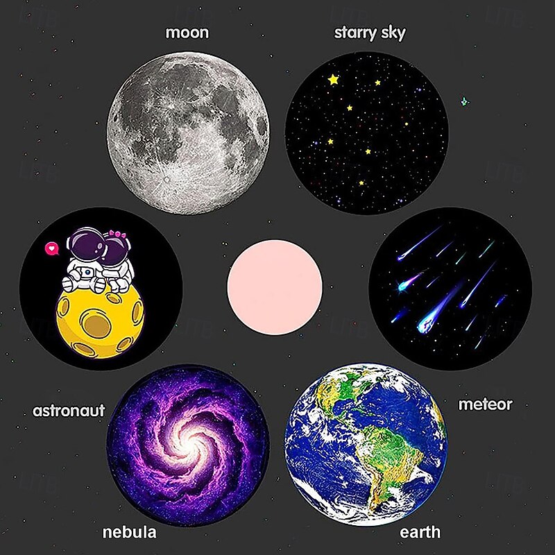 Starry Sky Galaxy Projection Lamp Moon Projection Atmosphere Night Light with USB Charger4