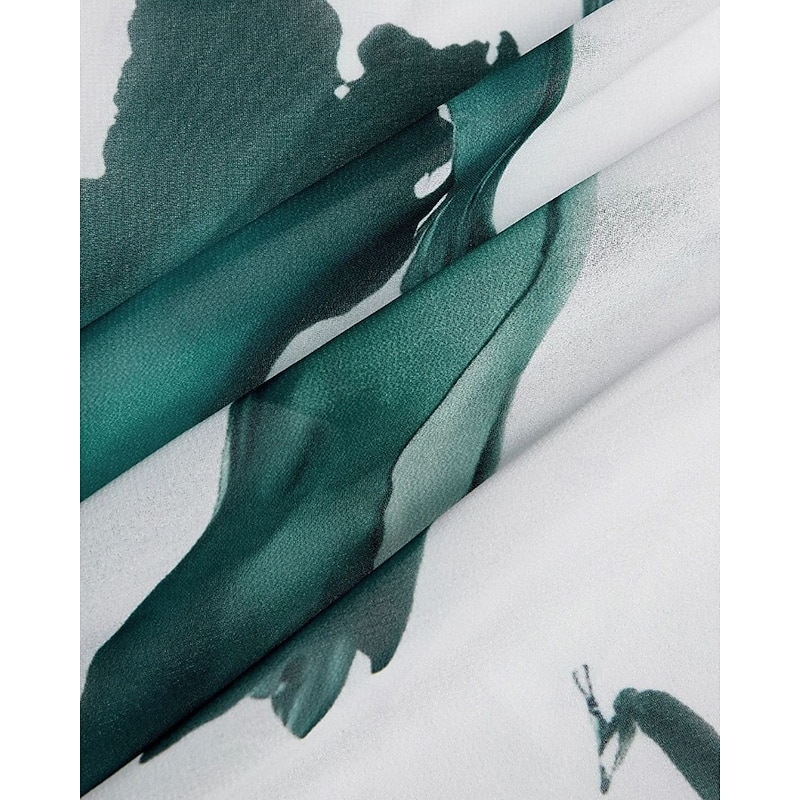 Women's Long Dress Maxi Dress Floral Dress Print Dress Fashion Modern Outdoor Vacation Holiday Regular Fit Flower Short Sleeve V Neck White Summer4