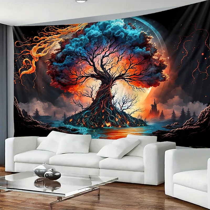 Tapestry Blanket Wall Hangings Tree of Life Fantasy Mystic Bedroom Living Room Dorm Home Decor3