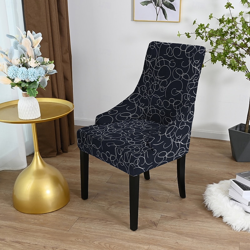 Armchair Slipcovers - Striped/Plants/Geometric Print Stretch Polyester Covers | Anti-Slip Furniture Protectors for Living Room & Dining Chairs2