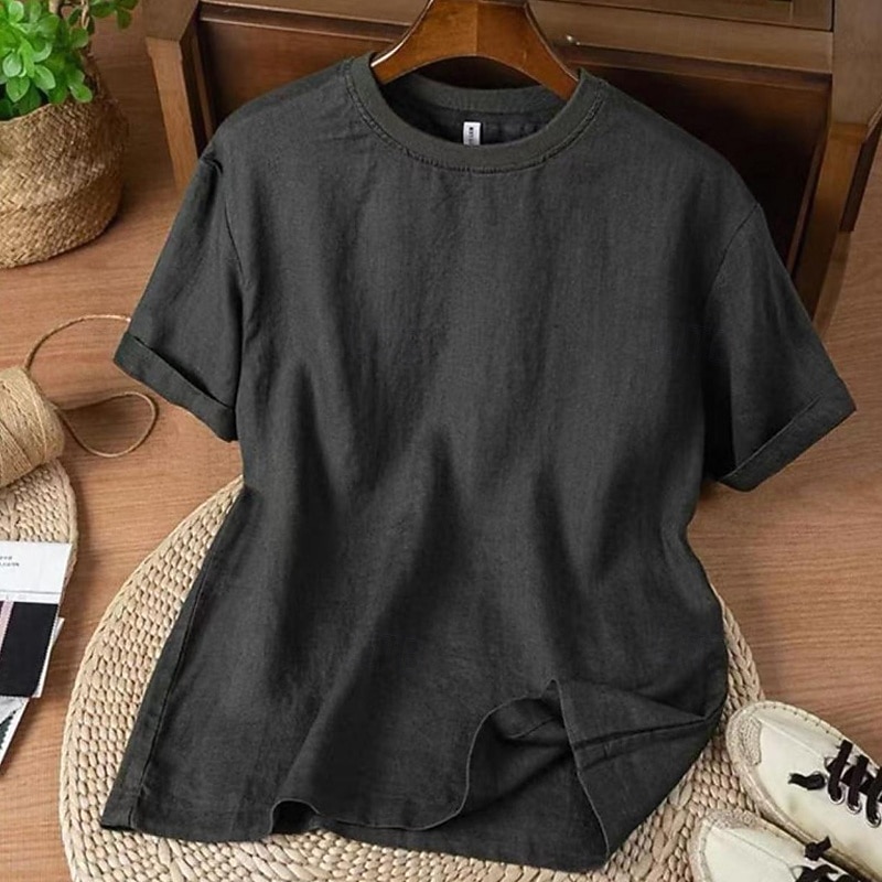 Men's T Shirt Tee Short Sleeve Shirt Tee Top Short Sleeve Crew Neck Summer Plain Fashion Designer Basic Classic Vacation Street Going out White Red Blue Top Tee for Men2