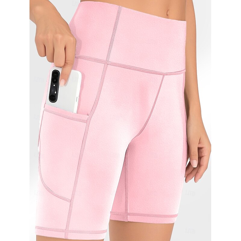 Women's Plus Size Slim Workout Pants Casual / Sporty Knee Length Natural Solid Colored Basic Cycling Sports Stretchy Yoga Sports Dark-Gray Wine Robin's Egg Blue Black Spring, Fall, Winter, Summer4