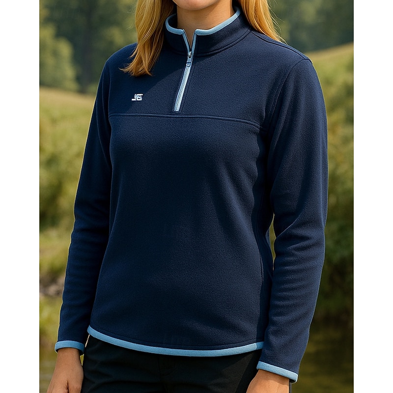 Women's Fleece Sweatshirt Hiking top Winter Outdoor Thermal Warm Top Yellow Dark Blue Coffee3