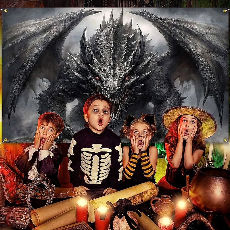 Tapestry Banners Wall Hangings Dragon 3D Print Animal Fantasy Party Dorm Shooting Backgrounds Home Decor2