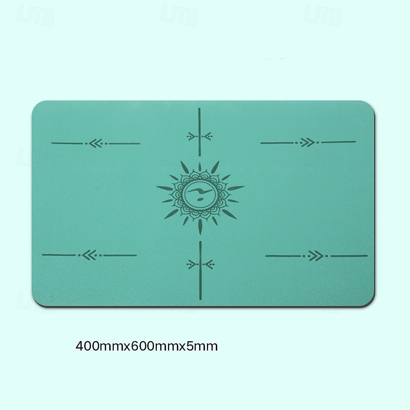 Exercise Yoga Mat 40*60*0.5 cm Durable PU(Polyurethane) for Exercise & Fitness Pilates Dark Pink Black White4