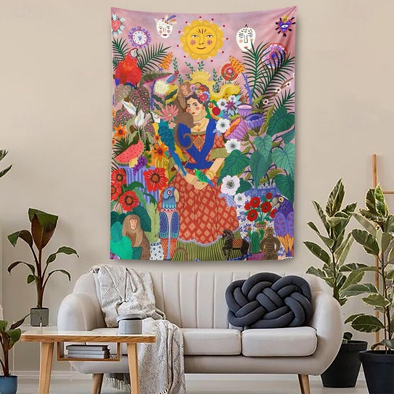 Tapestry Blanket Wall Hangings Folk Art Boho Mexico Bedroom Living Room Dorm Home Decor3