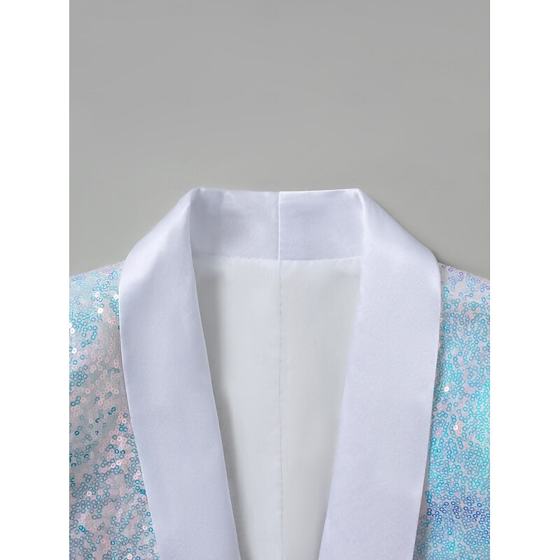 Disco 1980s Coat Lapel Collar Blazer Normal Disco Sequins Fancy Dress Men's Halloween Masquerade Club Pride Parade Pride Month Adults' Coat Fall & Winter4
