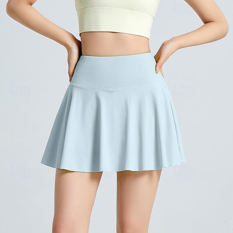 Women's Solid Colored Tennis Skirts Stylish Quick Dry Moisture Wicking Tennis Pickleball Running Bottoms Pink Blue Purple Tennis Clothing2